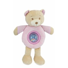 Rattle Cuddly Toy Lulu Pink Bear 25cm by BigBuy Fun, Rattles and plush hoops - Ref: S2427002, Price: 10,08 €, Discount: %