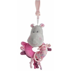 Rattle Activity Hippopotamus Pink 20cm by BigBuy Fun, Rattles and plush hoops - Ref: S2427060, Price: 11,63 €, Discount: %