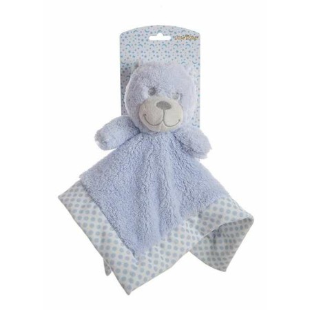 Doudou Oso de Peluche doble capa Lunares Azul 30 x 30 cm de BigBuy Fun, Mantas y mantitas - Ref: S2427108, Precio: 9,62 €, De...