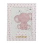 Manta para Bebé Elefante Cor de Rosa Bordado Dupla face 100 x 75 cm de BigBuy Fun, Cobertores e mantas - Ref: S2427111, Preço...