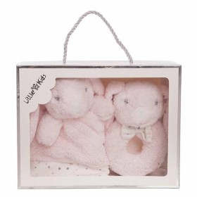 Doudou Cor de Rosa Coelho Guizo 30 x 30 cm de BigBuy Fun, Cobertores e mantas - Ref: S2427114, Preço: 15,32 €, Desconto: %