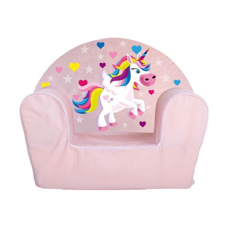 Child's Armchair Light Pink Unicorn by BigBuy Home, Furniture for small children - Ref: S2427851, Price: 29,48 €, Discount: %