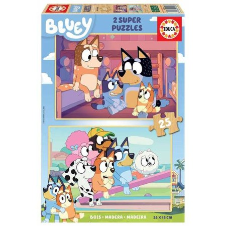 Set mit 2 Puzzeln Bluey 25 Stücke von Bluey, Klassische Puzzles - Ref: S2429433, Preis: 9,50 €, Rabatt: %