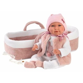 Baby Doll Llorens Mimi Pink 40 cm Carrycot by Llorens, Baby dolls - Ref: S2431044, Price: 52,78 €, Discount: %