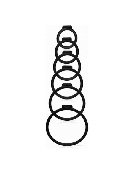 Cock Ring Tantus Black (6 pcs) | Tienda24 Tienda24.eu