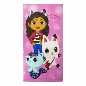 Beach Towel Gabby's Dollhouse Pink 70 x 140 cm Microfibre by Gabby's Dollhouse, Towels - Ref: S2434370, Price: 8,63 €, Discou...