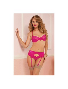 Conjunto de Lingerie Pink Lipstick Cor de Rosa (3XL/4XL) | Tienda24 Tienda24.eu