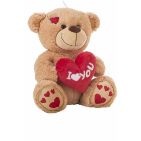 Fluffy toy I Love You Bear 35 cm Brown by BigBuy Kids, Animals and figures - Ref: S2434957, Price: 10,27 €, Discount: %