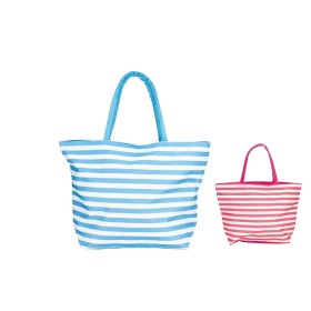 Beach Bag Bismark Blue Pink Oxford 50 x 16 x 35 cm by Bismark, Cloth and beach bags - Ref: S2434994, Price: 6,30 €, Discount: %