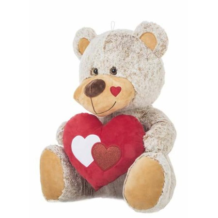 Peluche Beige Oso Corazón 38 cm de BigBuy Fun, Animales y figuras - Ref: S2435278, Precio: 12,16 €, Descuento: %