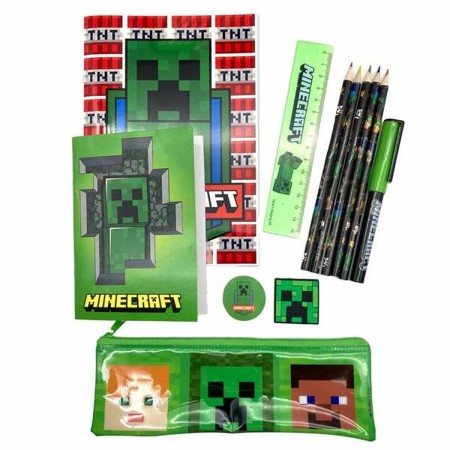 Set de Papelaria Minecraft 29,5 x 25 x 3 cm 12 Peças de Minecraft, Conjuntos de material escolar - Ref: S2436080, Preço: 18,3...