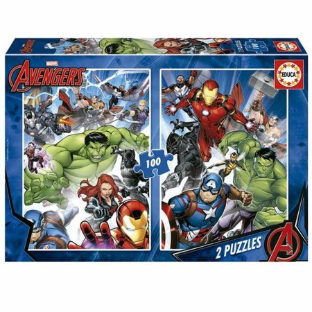 2-Puzzle Set The Avengers 100 Pieces by The Avengers, Jigsaws - Ref: S2436179, Price: 9,50 €, Discount: %