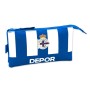 Portatodo Triple R. C. Deportivo de La Coruña Azul Blanco 22 x 12 x 3 cm de R. C. Deportivo de La Coruña, Estuches - Ref: S24...