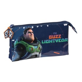 Portatodo Triple Buzz Lightyear Azul marino 22 x 12 x 3 cm de Buzz Lightyear, Estuches - Ref: S2438538, Precio: 12,77 €, Desc...