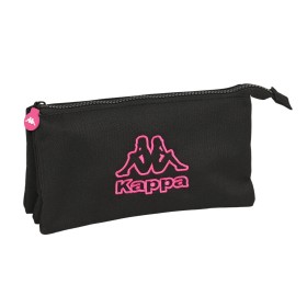 Triple Carry-all Kappa Black 22 x 12 x 3 cm by Kappa, Pencil cases - Ref: S2438636, Price: 14,14 €, Discount: %