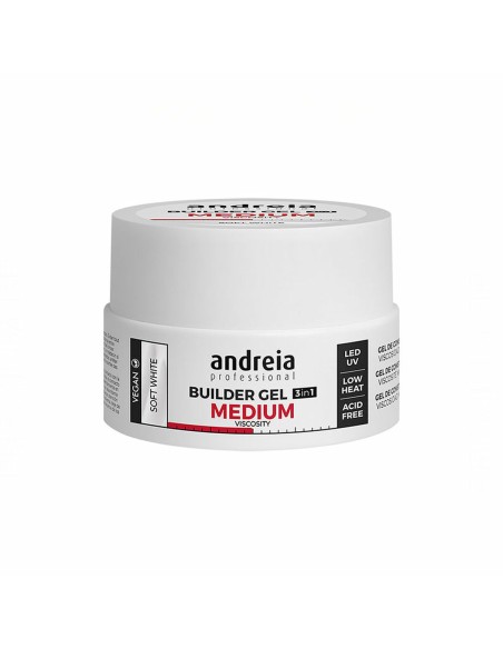 Verniz de unhas em gel Medium Viscosity Andreia Professional Builder Branco (22 g) | Tienda24 Tienda24.eu