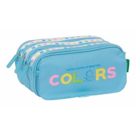 Trousse Fourre-Tout Triple Benetton Spring Bleu ciel 21,5 x 10 x 8 cm de Benetton, Trousses - Réf : S2441177, Prix : 17,32 €,...