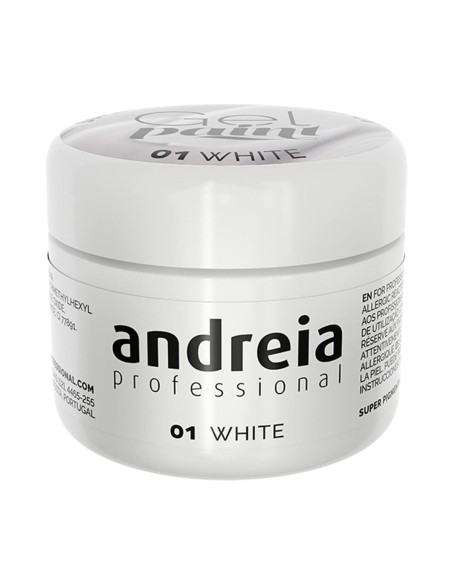 Smalto per unghie in gel Andreia Gel Paint 4 ml Bianco Nº 01 da Andreia, Smalti in gel - Ref: S4259439, Precio: €14.99, Descu...