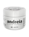 Gel nail polish Andreia Gel Paint 4 ml White Nº 01 | Tienda24 Tienda24.eu