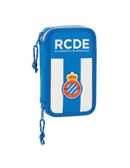 Plumier Doble RCD Espanyol Azul Blanco 12.5 x 19.5 x 4 cm (28 piezas) | Tienda24 Tienda24.eu