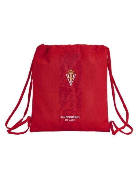 Rucksacktasche mit Bändern Real Sporting de Gijón Rot | Tienda24 Tienda24.eu