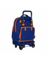 Mochila Escolar con Ruedas Compact Valencia Basket M918 Azul Naranja (33 x 45 x 22 cm) | Tienda24 Tienda24.eu