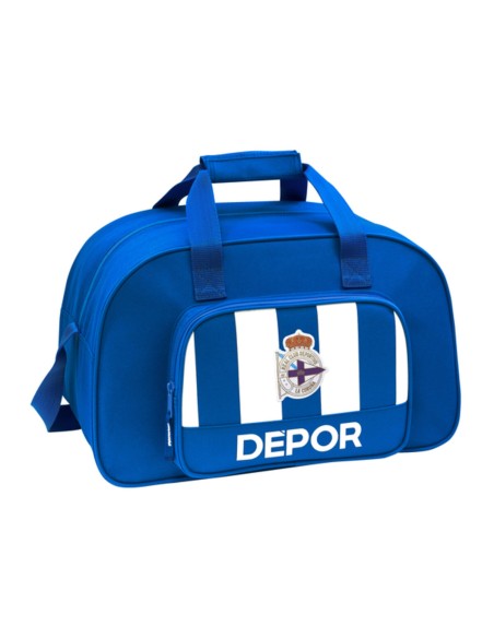 Borsa da Palestra R. C. Deportivo de La Coruña Azzurro Bianco (40 x 24 x 23 cm) da R. C. Deportivo de La Coruña, Borse sporti...