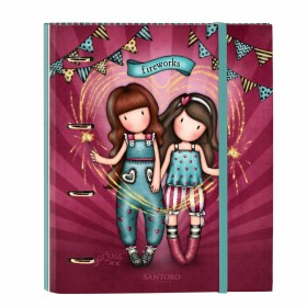 Carpeta de anillas Gorjuss Fireworks Granate (27 x 32 x 3.