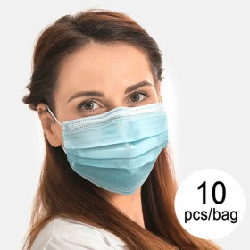 3 Layer Disposable Surgical Mask Type I Model B (Pack of 10) by BigBuy Wellness, Disposables - Ref: S2500660, Price: 0,79 €, ...