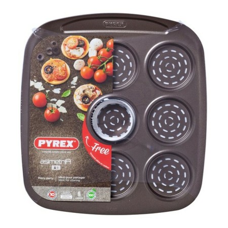 Baking tray Pizza Mini Pyrex Asimetria Galvanised Steel (9 Compartments) (16 x 16 cm) | Tienda24 - Global Online Shop Tienda24.eu