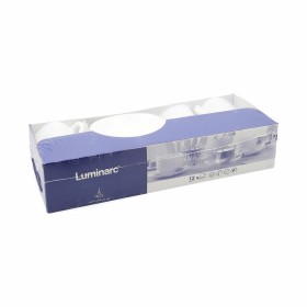 Conjunto de Chávenas com Pratos Luminarc 04998 (12 pcs) Branco Vidro 220 ml (12 Peças) de Luminarc, Canecas - Ref: S2700299, ...