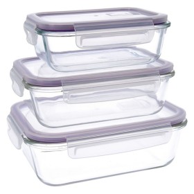 Set of lunch boxes Quid Frost (3 pcs) Transparent Glass 3 Pieces by Quid, Food storage - Ref: S2700665, Price: 15,37 €, Disco...