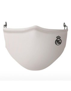 Mascherina Igienica in Stoffa Riutilizzabile Real Madrid C.F. SF430915 Bianco da Real Madrid C.F., Monouso - Ref: S4303691, P...