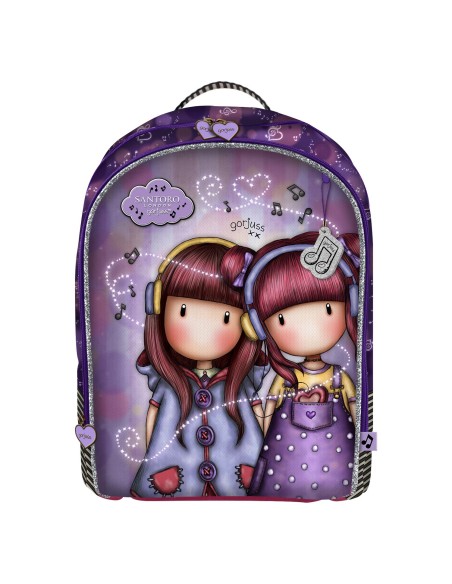 Mochila Escolar The Duet Gorjuss M572A Roxo 32 x 45 x 13.5 cm | Tienda24 Tienda24.eu