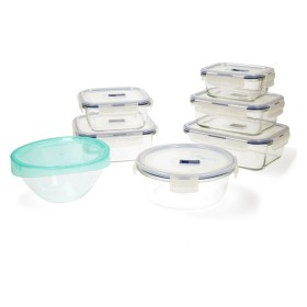 Set di scatole porta pranzo Luminarc Pure Box Active (7 pcs) Cristallo Bicolore (7 Pezzi) (3 Pezzi) (43 x 32 x 18 cm) di Lumi...