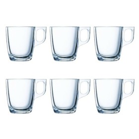 Mug Market Transparent Glass (320 ml) (6 Units) | Tienda24 - Global Online Shop Tienda24.eu