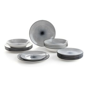 Assietes Quid Miami Céramique Noir Gris Grès (18 Pièces) de Quid, Services complets - Réf : S2702103, Prix : 42,18 €, Remise : %