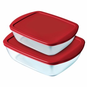 Set of lunch boxes Pyrex Cook & Store Crystal Red (2 pcs) by Pyrex, Food storage - Ref: S2702756, Price: 14,74 €, Discount: %