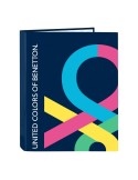 Ring binder Benetton Corazones Navy Blue A4 (26.5 x 33 x 4 cm) (25 mm) | Tienda24 Tienda24.eu