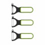 Fruit and Vegetable Peeler Quid Veggy Metal Green (3 Units) (19 x 10 x 5 cm) | Tienda24 - Global Online Shop Tienda24.eu