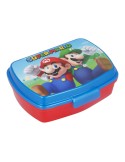 Brotdose für Sandwiches Super Mario Kunststoff Rot Blau (17 x 5.6 x 13.3 cm) | Tienda24 Tienda24.eu