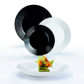 Tableware Luminarc 1900 Glass Black and white (18 Pieces) by Luminarc, Combination Sets - Ref: S2704089, Price: 31,81 €, Disc...