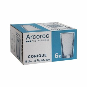 Glass Arcoroc Conique Transparent Glass (6 Units) (8 cl) by Arcoroc, Tumblers - Ref: S2704225, Price: 8,92 €, Discount: %