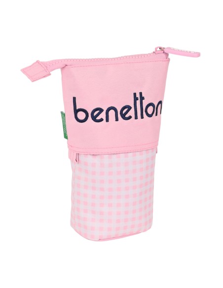 Estuche Cubilete Benetton Vichy Rosa (8 x 19 x 6 cm) | Tienda24 Tienda24.eu