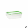 Fiambrera Quid Greenery 1 L Transparente Plástico 13 x 18 x 6,8 cm - 1 L (4 Unidades) (Pack 4x) de Quid, Almacenamiento de al...