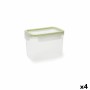 Lunchbox hermetisch Quid Greenery Durchsichtig Kunststoff rechteckig 1,05 L (4 Stück) | Tienda24 - Global Online Shop Tienda24.eu