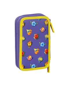 Dreifaches Mehrzweck-Etui CoComelon Back to class Hellblau (22