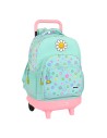 Cartable à roulettes Smiley Summer fun Turquoise (33 x 45 x 22 cm) | Tienda24 Tienda24.eu