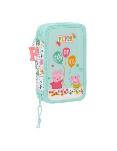 Astuccio Doppio Peppa Pig Cosy corner Azzurro (28 Pezzi) da Peppa Pig, Porta penne - Ref: S4306504, Precio: €13.88, Descuento: %