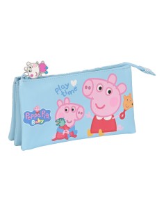 Estuche Escolar Peppa Pig Baby Azul claro (22 x 12 x 3 cm) de Peppa Pig, Estuches - Ref: S4306522, Precio: 8,68 €, Descuento: %